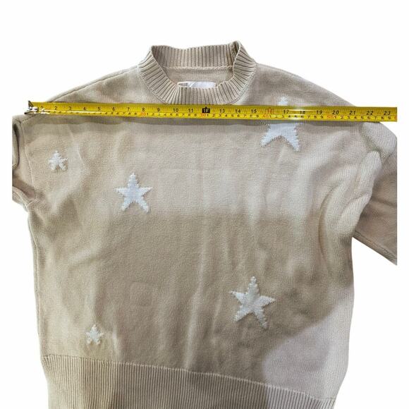 Pistola Darya Crewneck Pullover Sweater Knit Sz XS Oversized Stars Royal Dove - Picture 14 of 16